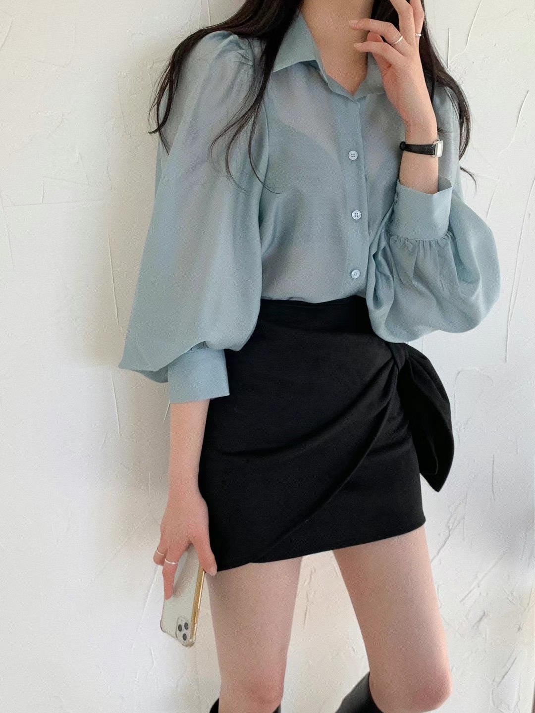 mine:D韓國直郵東大門代購女裝新品職業時尚人氣襯衫蕾絲衫mine:D襯衫/蕾絲衫