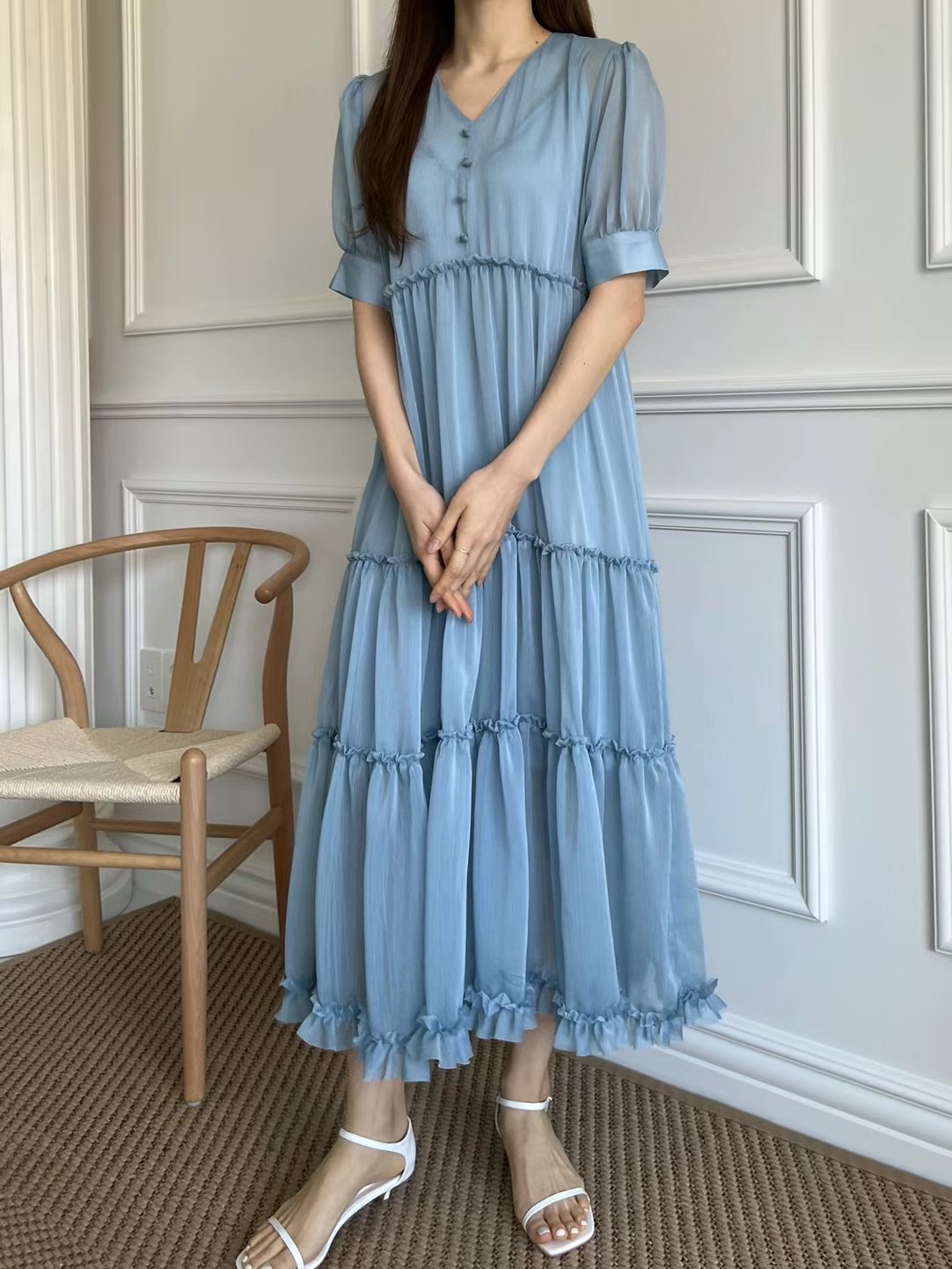 mine:D韓國直郵女裝新款職業人氣時尚24春夏推薦真品連衣裙mine:D連衣裙