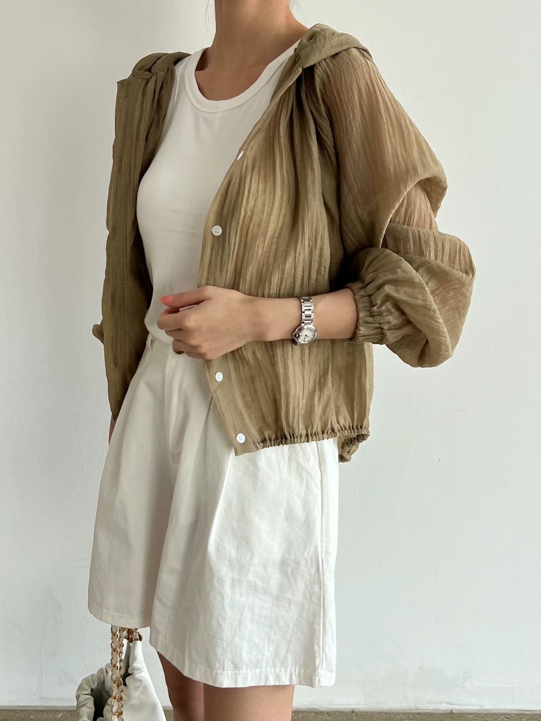 around110韓國直郵東大門代購女裝新品人氣24春夏夾克連帽around110夾克