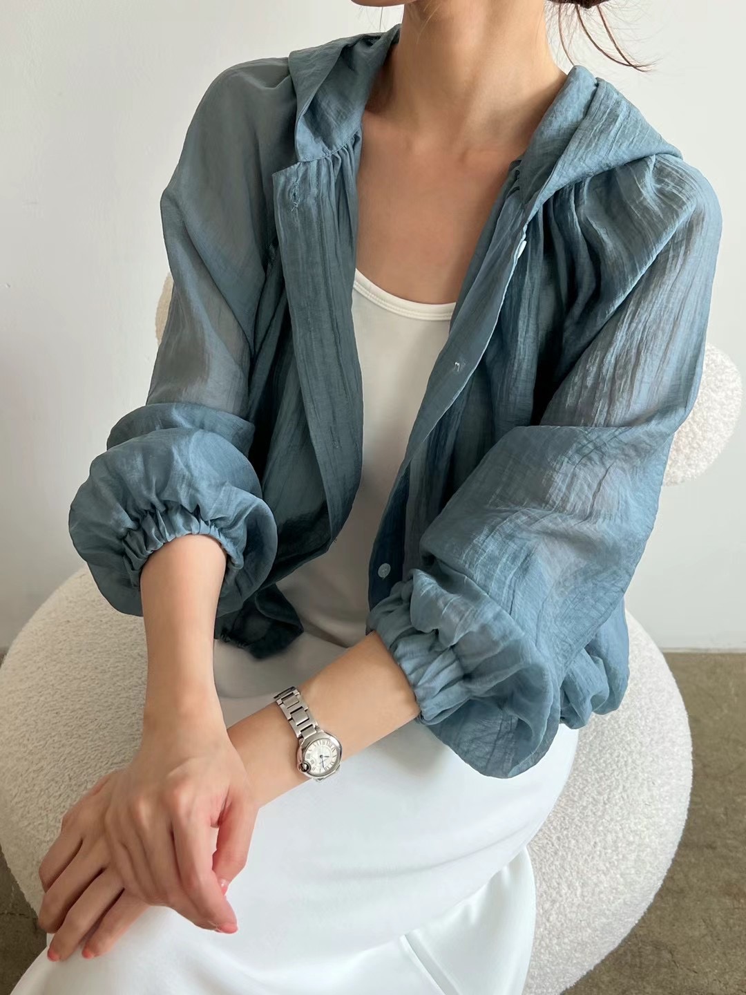 around110韓國直郵東大門代購女裝新品人氣24春夏夾克連帽around110夾克