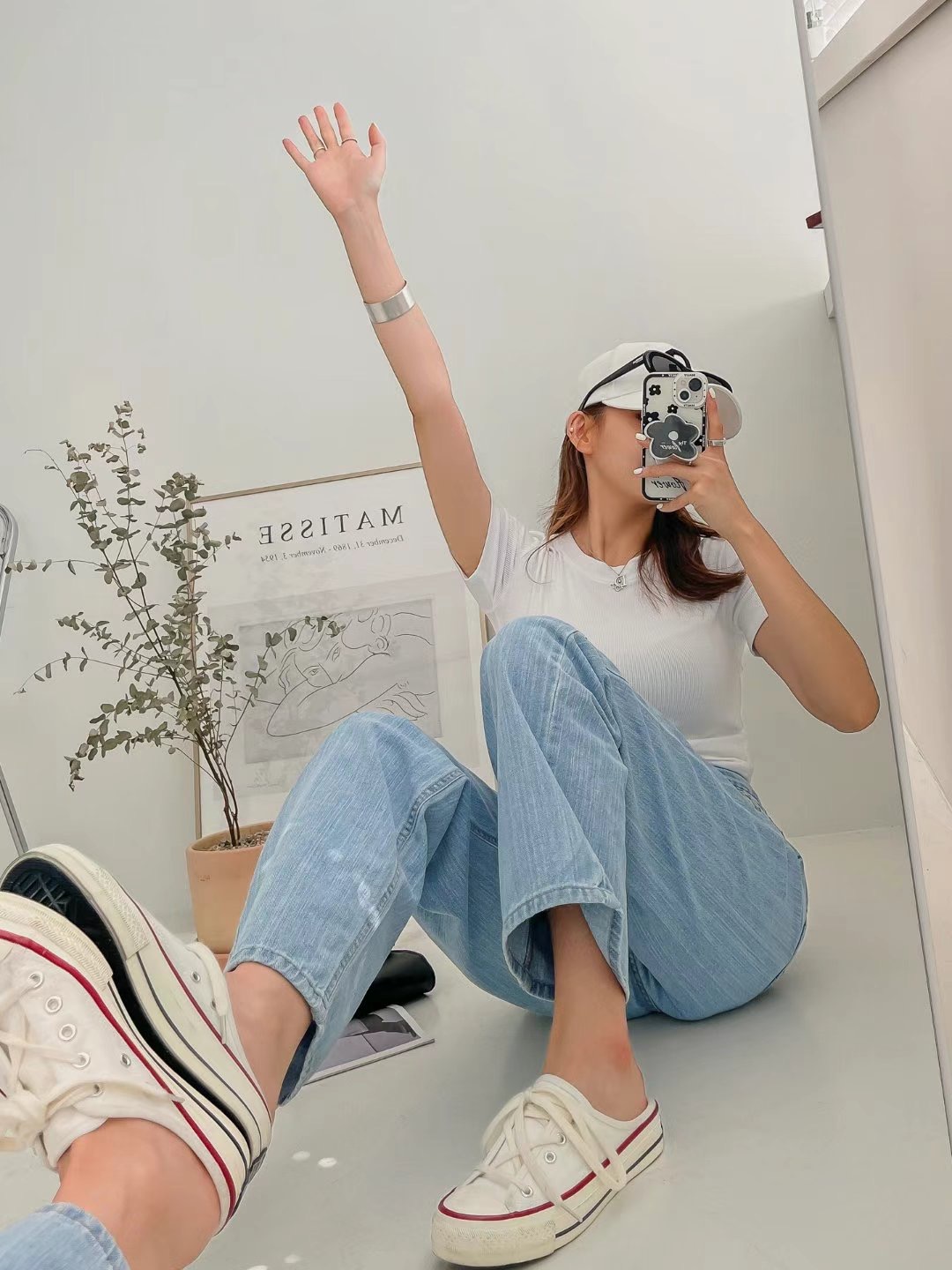 DOUBLEM韓國直郵東大門實拍女裝新款休閑人氣職業推薦牛仔褲DOUBLEM牛仔褲