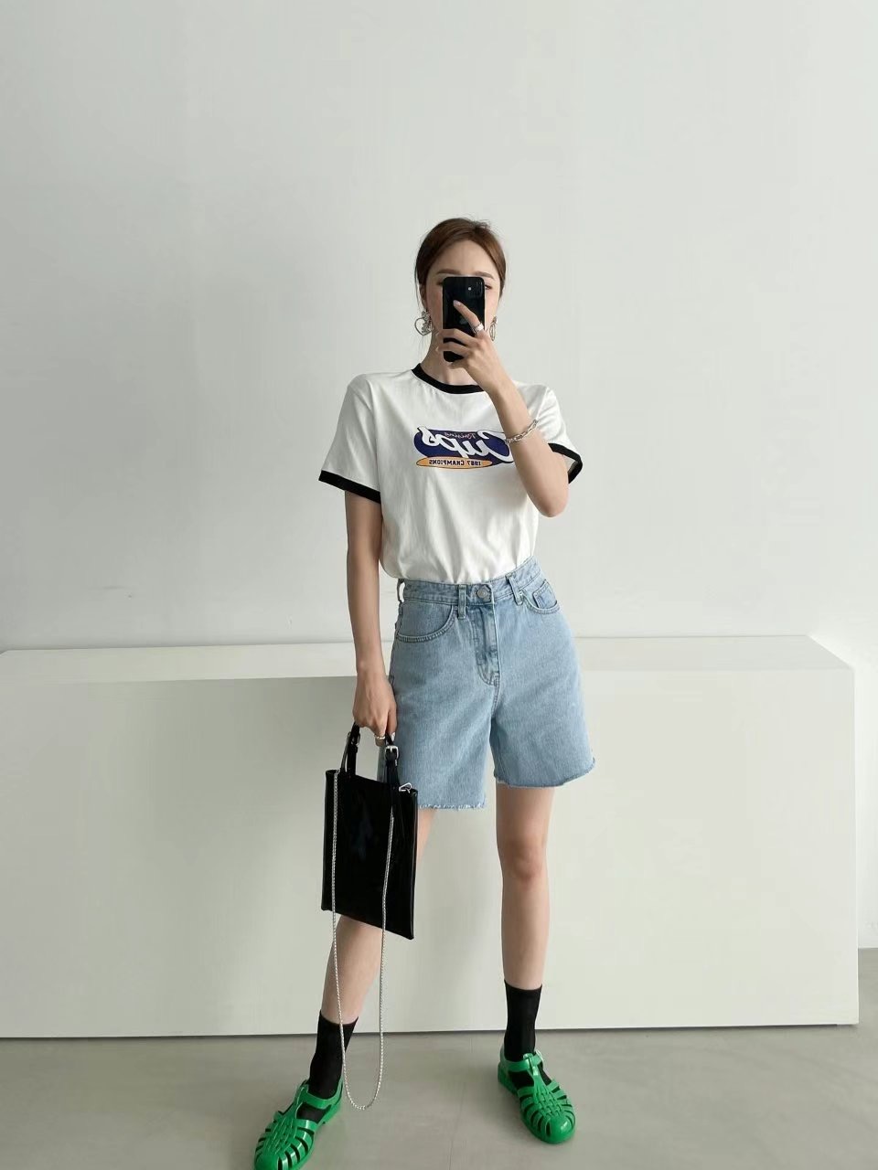 DOUBLEM韓國直郵東大門實拍女裝新品推薦熱賣24春夏時尚短褲DOUBLEM短褲