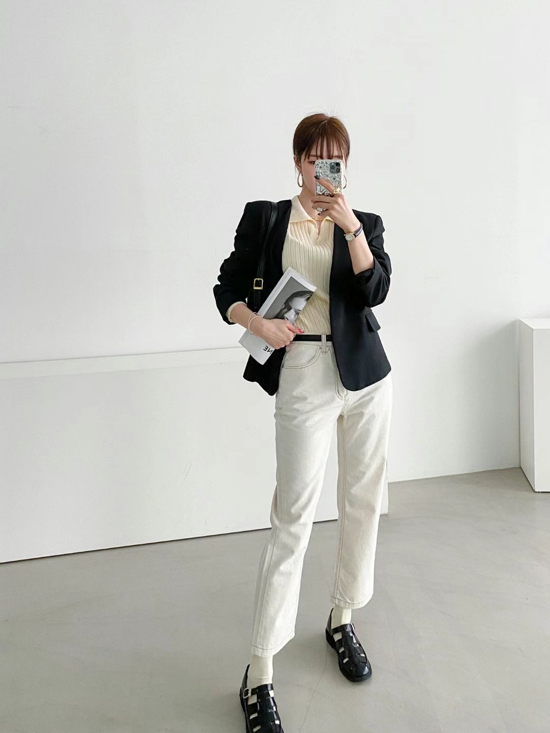 DOUBLEM韓國直郵女裝新品休閑時尚熱賣推薦真品24春夏牛仔褲DOUBLEM牛仔褲