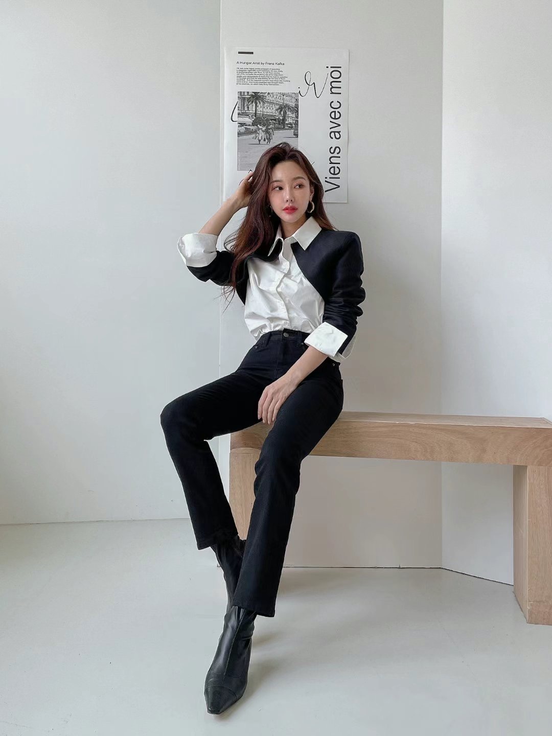 DOUBLEM韓國直郵女裝新品休閑真品人氣推薦熱賣時尚職業休閑褲DOUBLEM休閑褲