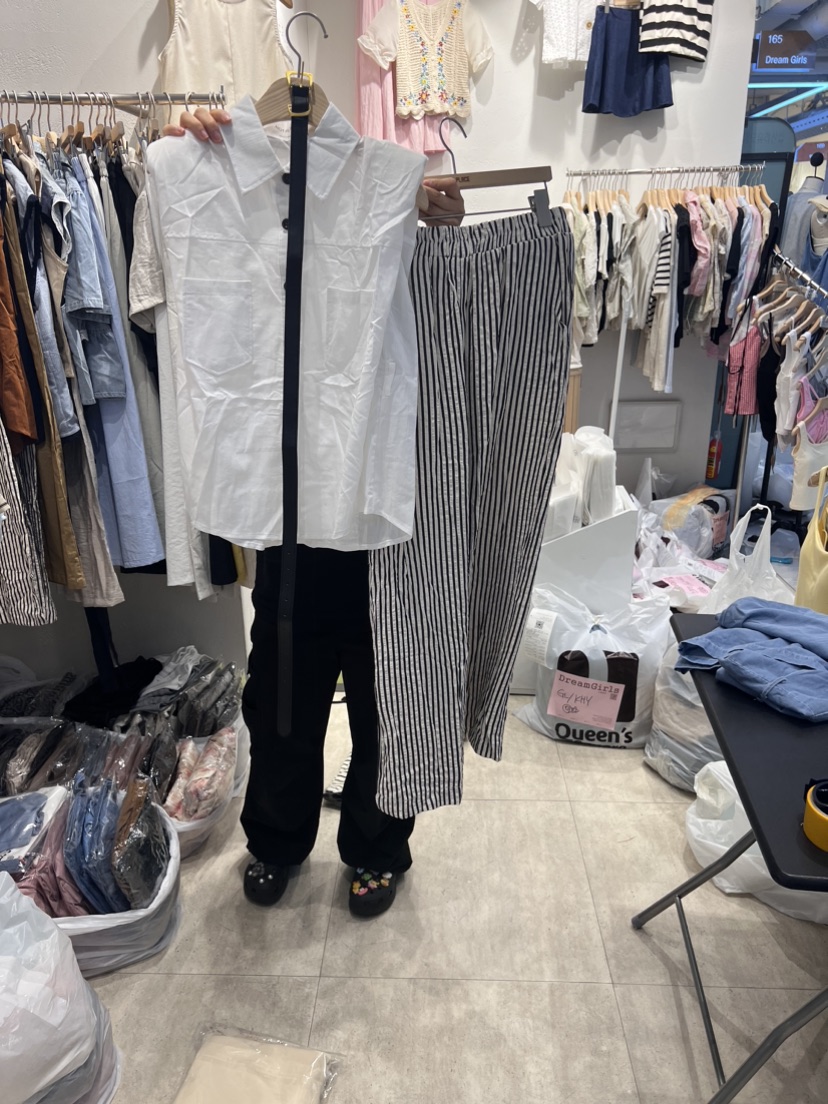 HOT PLACE/DREAM GIRIS韓國直郵東大門代購女裝新品時尚套裝含腰帶格紋空套裝圖色1