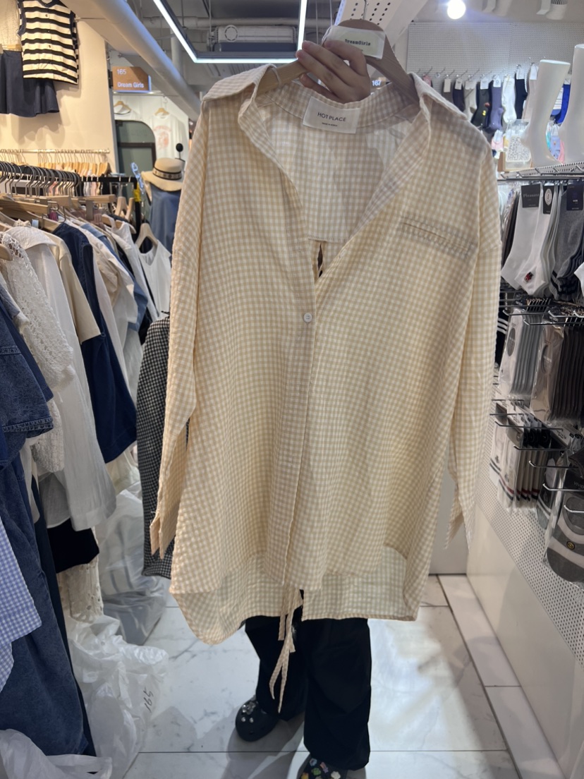 HOT PLACE/DREAM GIRIS韓國直郵東大門代購女裝新品人氣襯衫蕾絲衫空襯衫/蕾絲衫圖色2