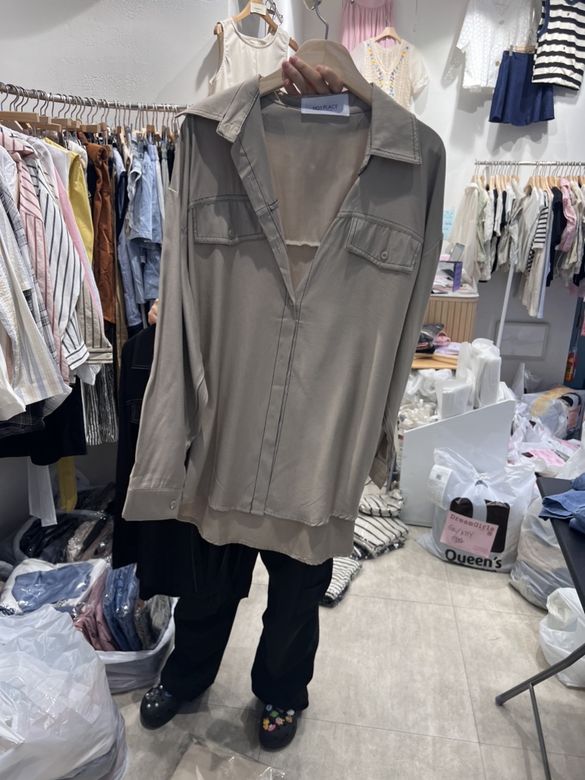 HOT PLACE/DREAM GIRIS韓國直郵女裝新品休閑襯衫蕾絲衫空襯衫/蕾絲衫圖色1