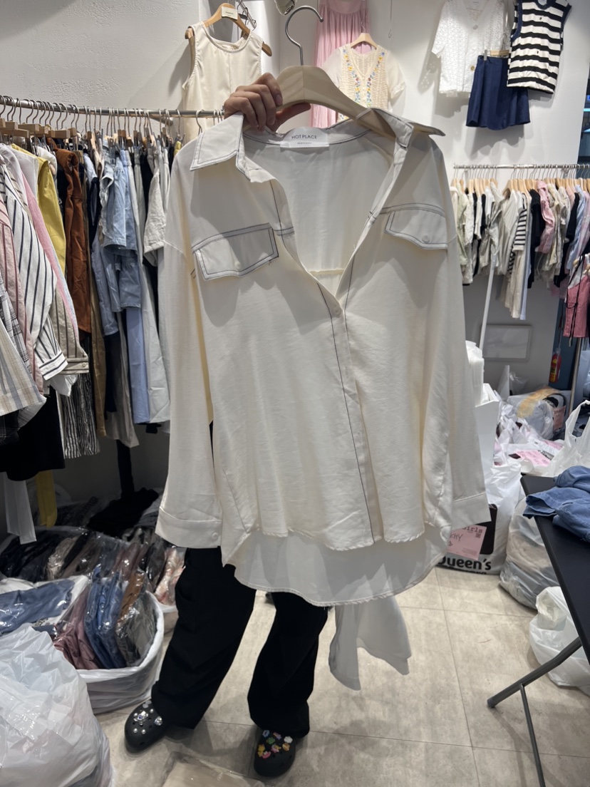 HOT PLACE/DREAM GIRIS韓國直郵女裝新品休閑襯衫蕾絲衫空襯衫/蕾絲衫圖色4