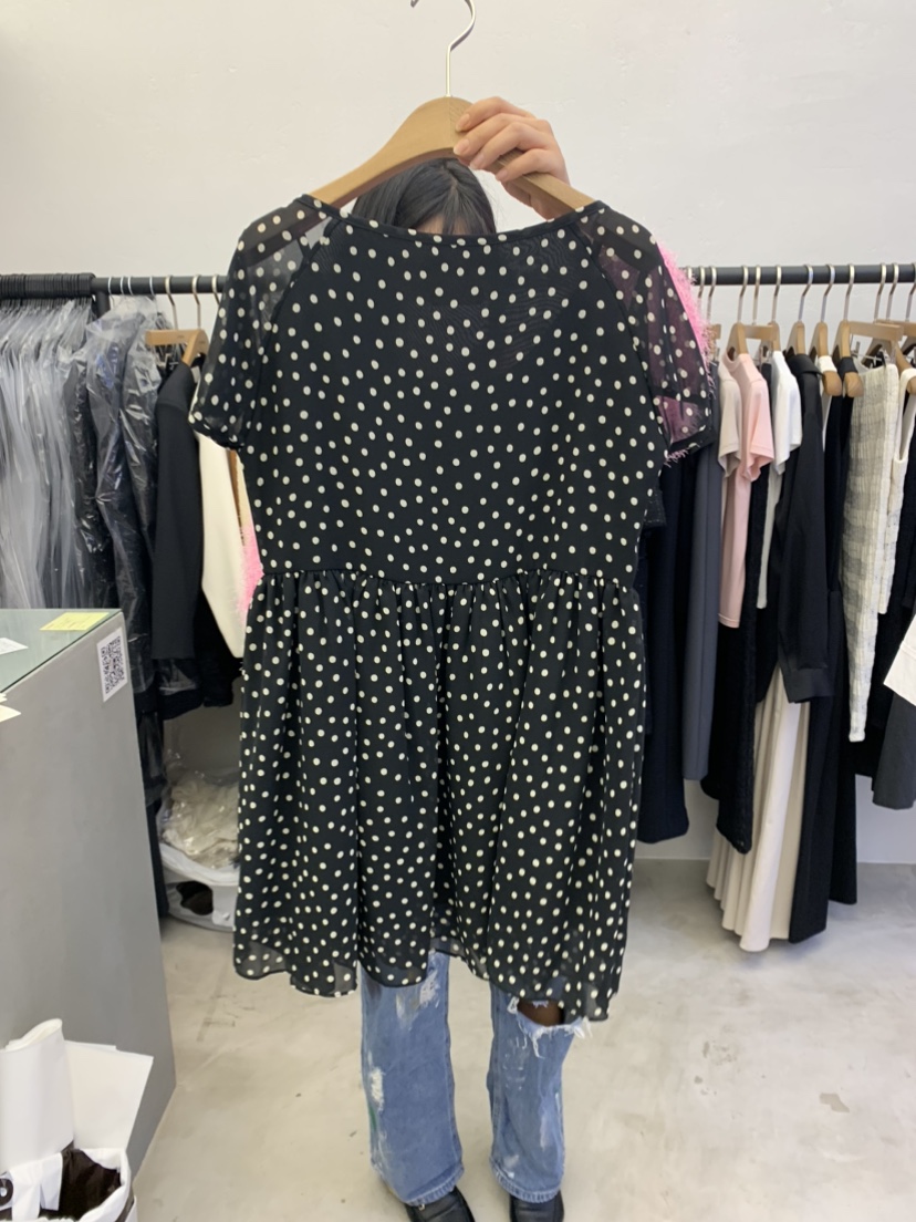 LCOMMA 韓國直郵東大門實拍女裝新品職業24春夏時尚連衣裙LCOMMA連衣裙