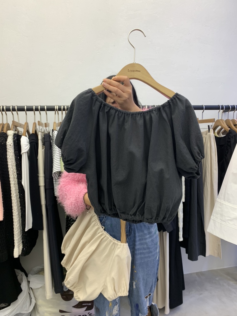 LCOMMA 韓國直郵女裝新品真品推薦熱賣24春夏襯衫蕾絲衫亞麻LCOMMA襯衫/蕾絲衫圖色2