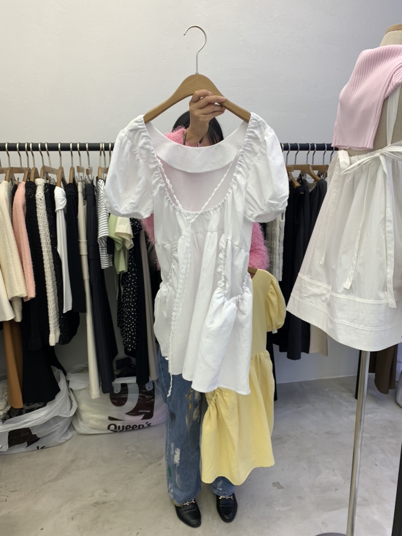 LCOMMA 韓國直郵東大門實拍女裝新品熱賣時尚24春夏連衣裙亞麻LCOMMA連衣裙