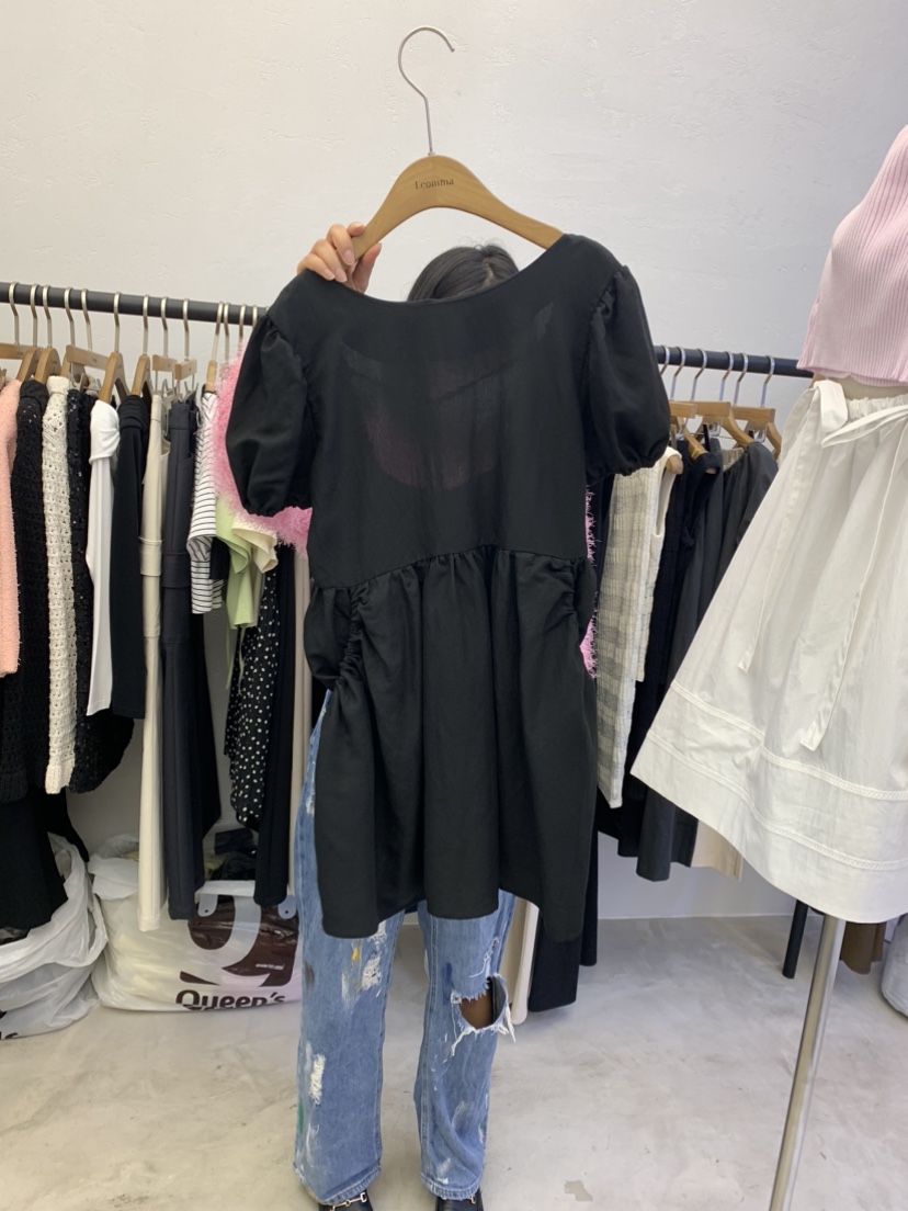 LCOMMA 韓國直郵東大門實拍女裝新品熱賣時尚24春夏連衣裙亞麻LCOMMA連衣裙圖色3