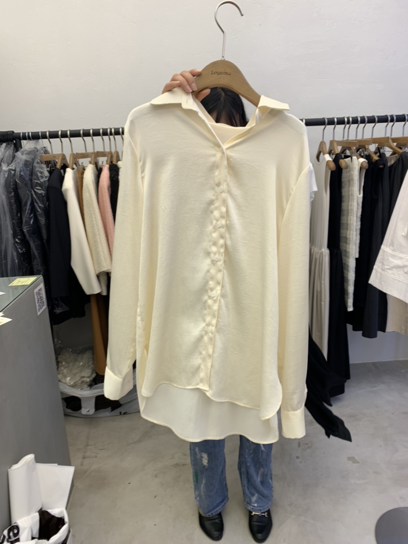 LCOMMA 直郵韓國代購女裝新品人氣職業真品24春夏襯衫蕾絲衫LCOMMA襯衫/蕾絲衫