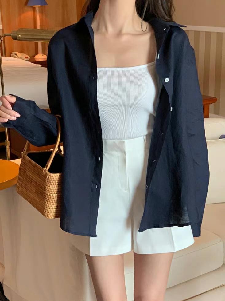 SATURDAY直郵韓國代購女裝新品真品職業熱賣襯衫蕾絲衫亞麻SATURDAY襯衫/蕾絲衫圖色5
