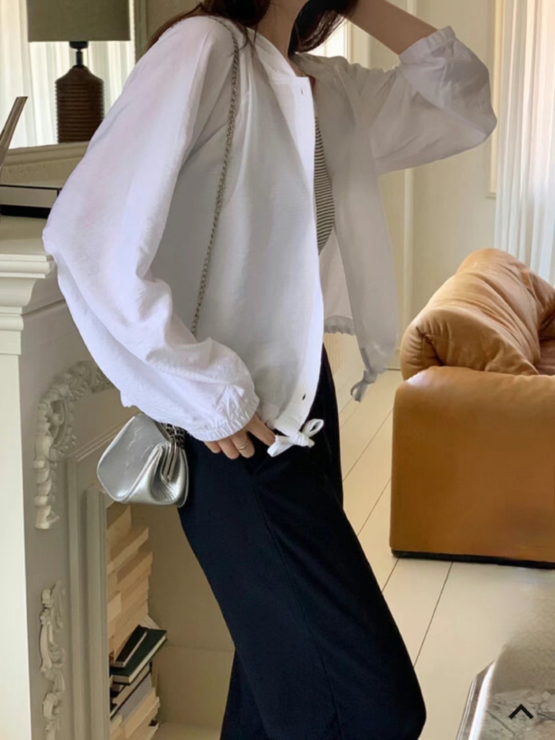 HERME直郵韓國代購女裝新款休閑時尚推薦熱賣人氣襯衫蕾絲衫HERME襯衫/蕾絲衫