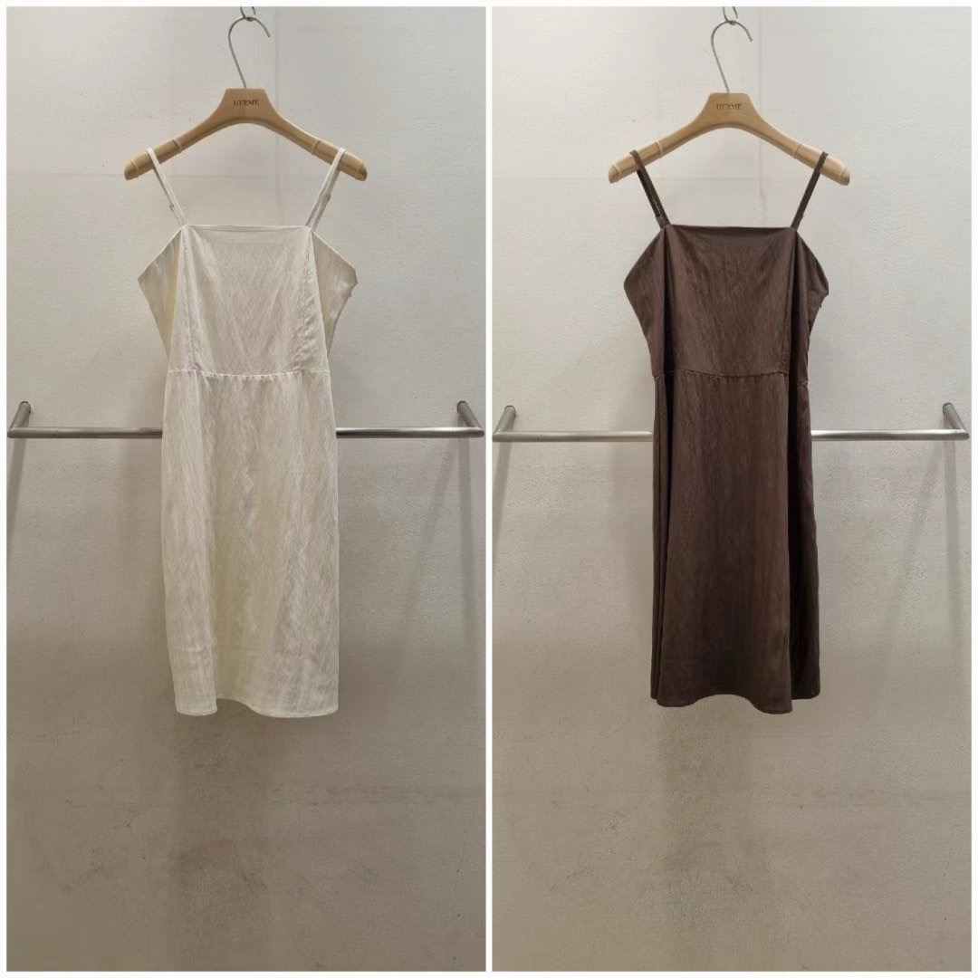 HERME直郵韓國代購女裝新款真品熱賣24春夏推薦休閑連衣裙HERME連衣裙