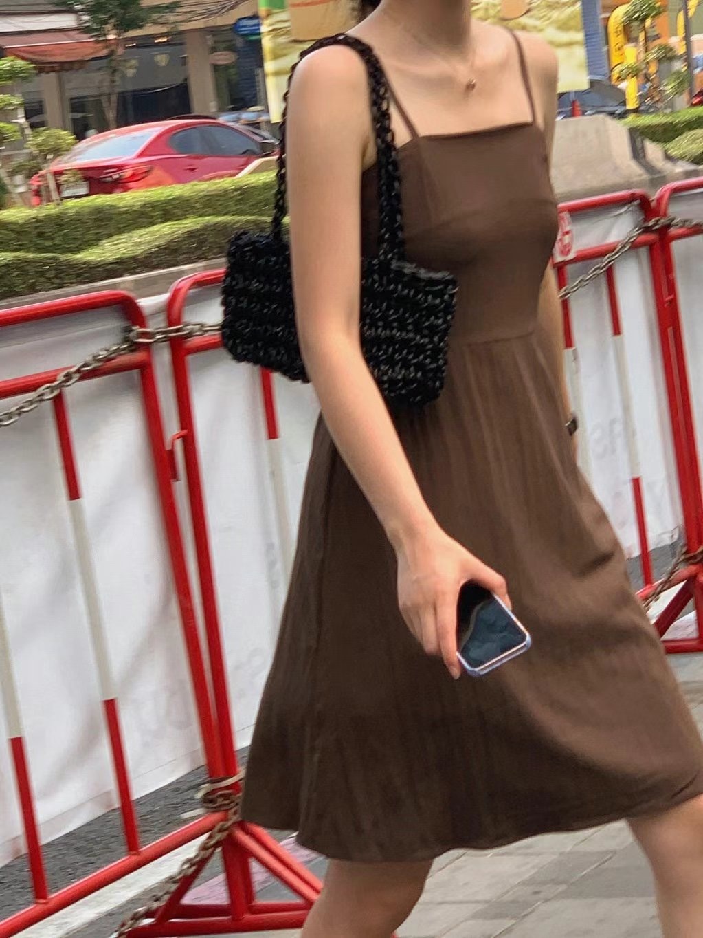 HERME直郵韓國代購女裝新款真品熱賣24春夏推薦休閑連衣裙HERME連衣裙