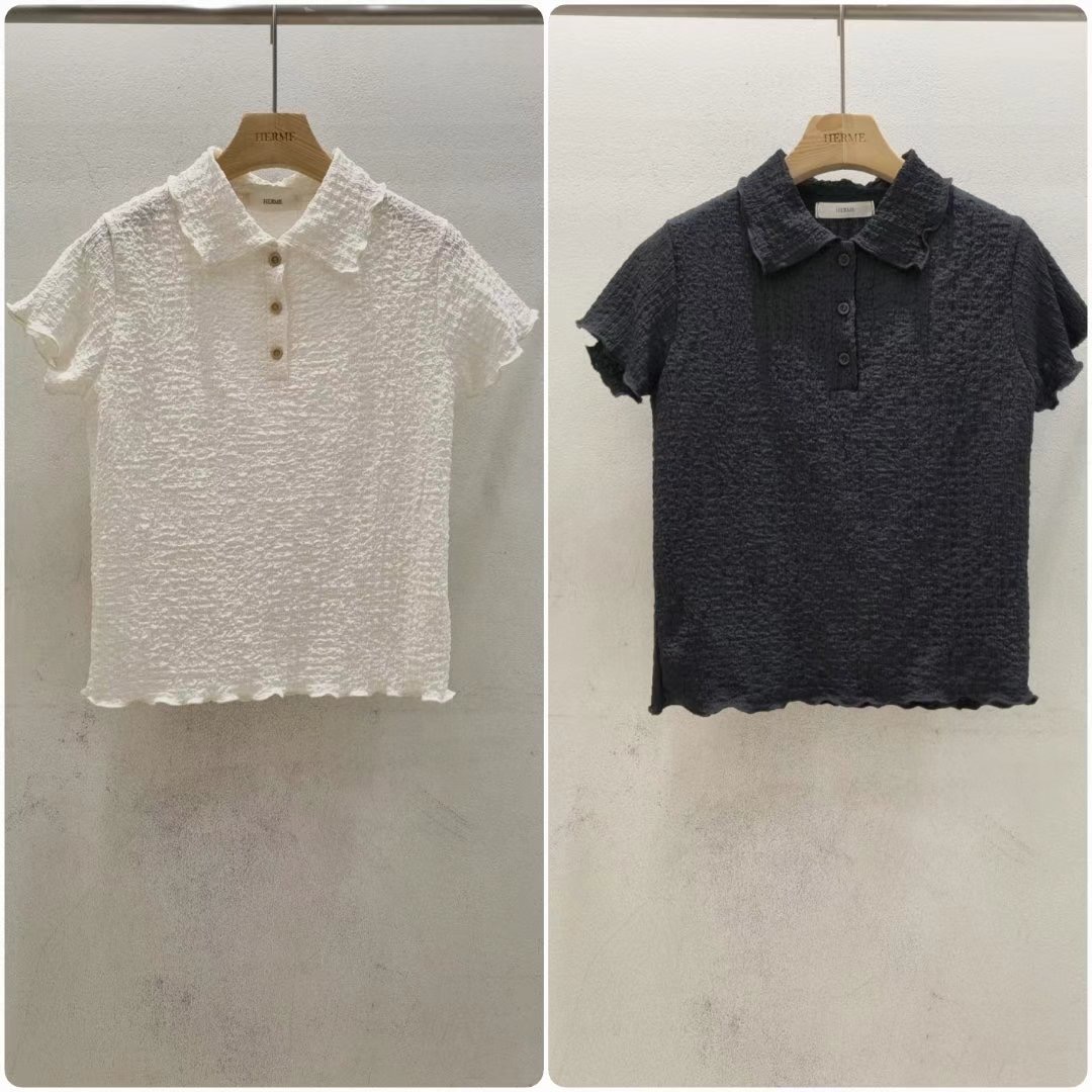 HERME直郵韓國代購女裝新品24春夏時尚推薦人氣職業休閑T恤HERMET恤