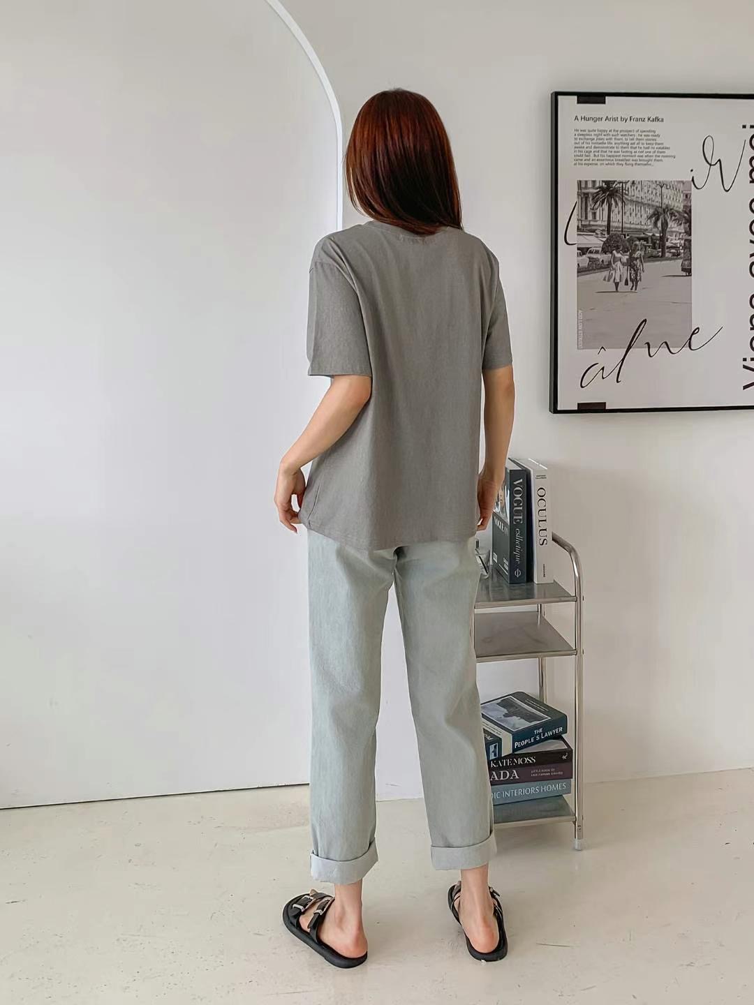 KKANN-JUU韓國直郵女裝新款人氣休閑推薦熱賣職業24春夏T恤ELROI-2件起T恤
