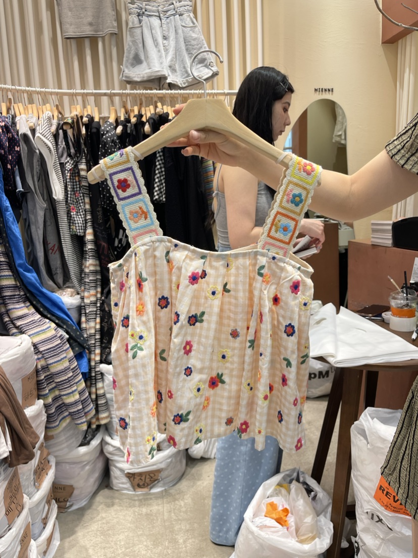 MIENNE韓國直郵東大門實拍女裝新品熱賣24春夏真品吊帶背心MIENNE吊帶/背心