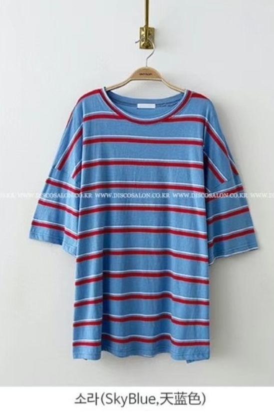 REALBLACK直郵韓國代購女裝新品24春夏人氣熱賣時尚真品T恤REALBLACKT恤圖色3
