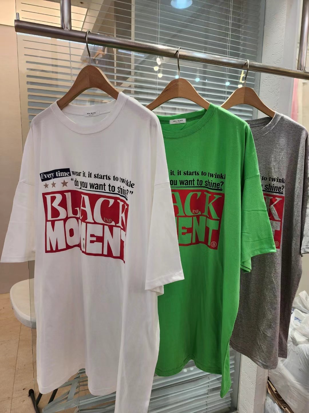 REALBLACK直郵韓國代購女裝新品時尚推薦人氣休閑真品24春夏T恤REALBLACKT恤