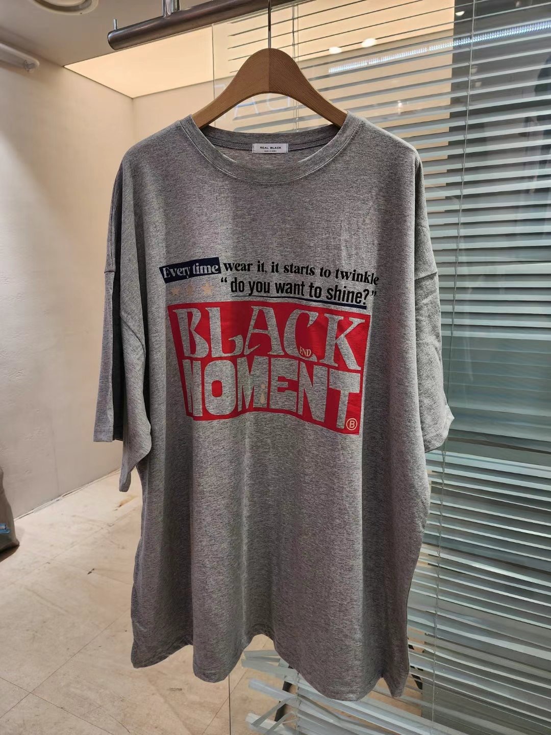 REALBLACK直郵韓國代購女裝新品時尚推薦人氣休閑真品24春夏T恤REALBLACKT恤圖色2