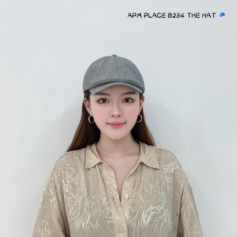 THE HAT直郵韓國代購女裝新品真品24春夏職業時尚帽子羅紋THE HAT帽子圖色2