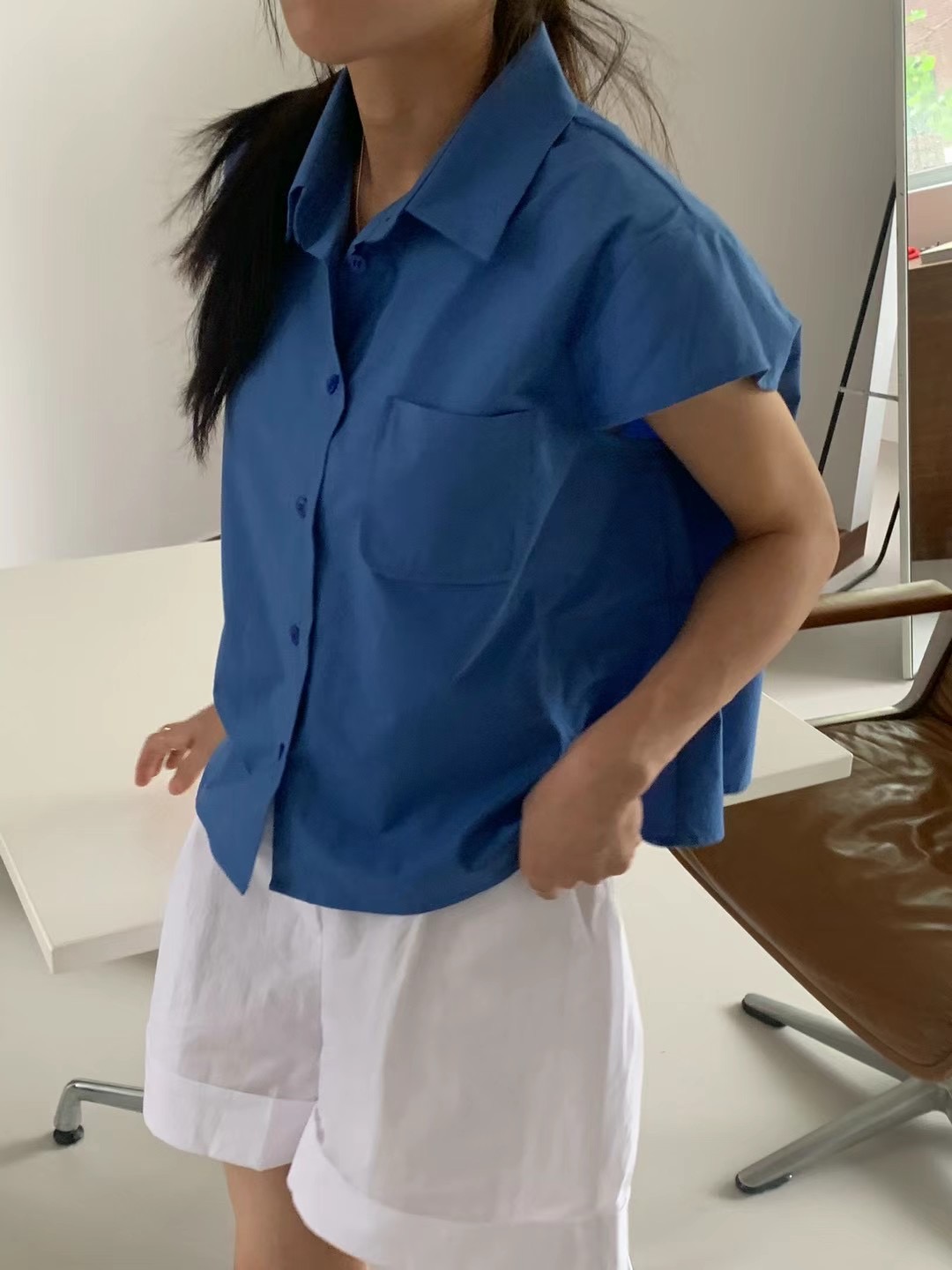 ATTIC韓國直郵女裝新品人氣24春夏熱賣真品休閑襯衫蕾絲衫ATTIC襯衫/蕾絲衫