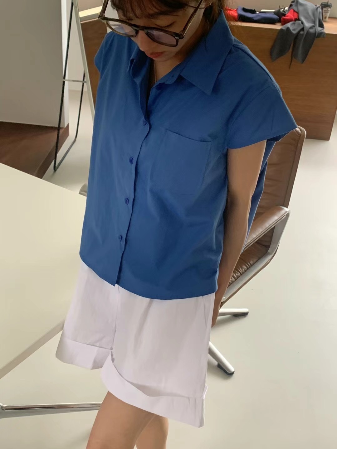 ATTIC韓國直郵女裝新品人氣24春夏熱賣真品休閑襯衫蕾絲衫ATTIC襯衫/蕾絲衫