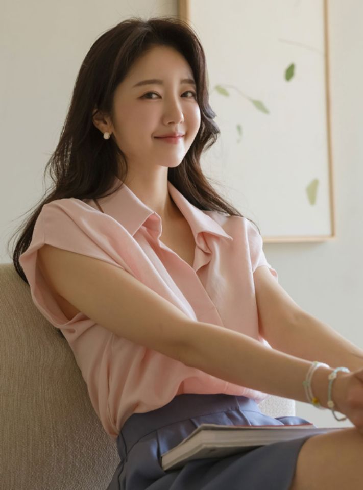 DORI韓國直郵東大門實拍女裝新品時尚人氣職業襯衫蕾絲衫亞麻OURR襯衫/蕾絲衫