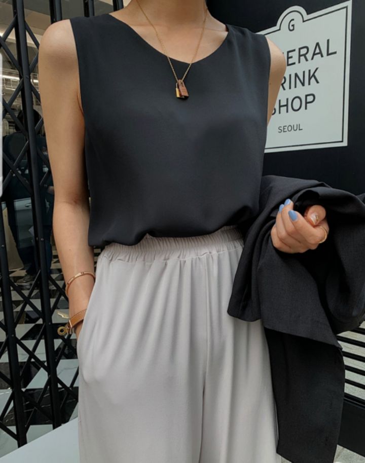 DORI韓國直郵東大門代購女裝新款時尚人氣推薦休閑吊帶背心OURR吊帶/背心