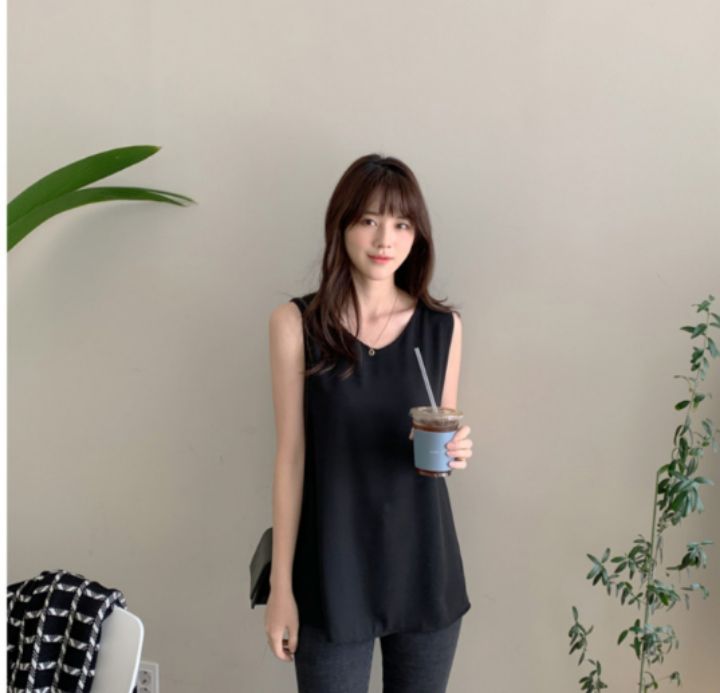DORI韓國直郵東大門代購女裝新款時尚人氣推薦休閑吊帶背心OURR吊帶/背心