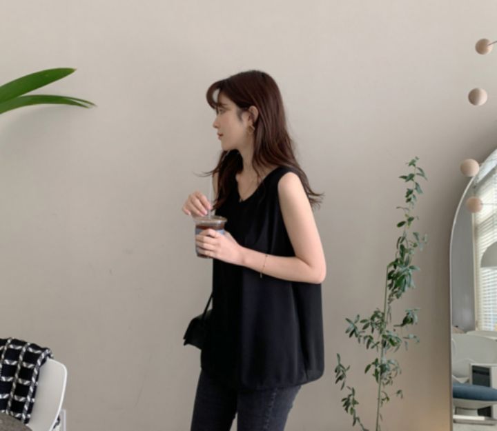 DORI韓國直郵東大門代購女裝新款時尚人氣推薦休閑吊帶背心OURR吊帶/背心