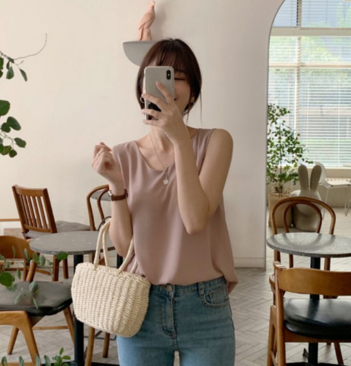 DORI韓國直郵東大門代購女裝新款時尚人氣推薦休閑吊帶背心OURR吊帶/背心
