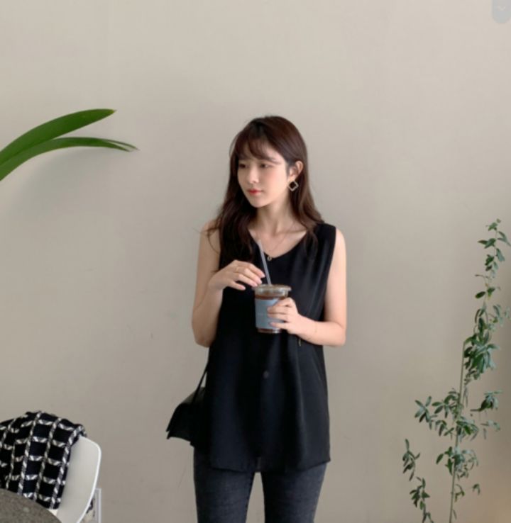 DORI韓國直郵東大門代購女裝新款時尚人氣推薦休閑吊帶背心OURR吊帶/背心