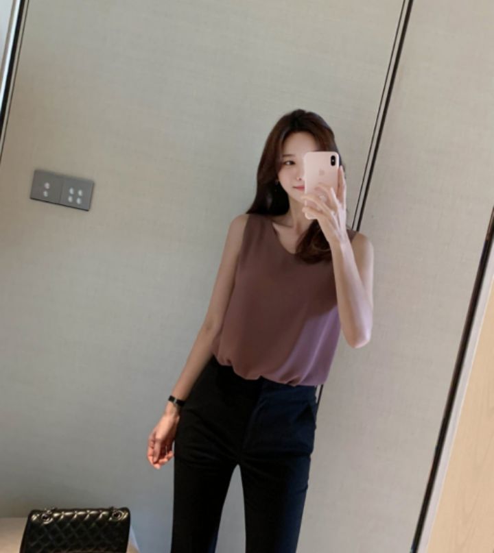 DORI韓國直郵東大門代購女裝新款時尚人氣推薦休閑吊帶背心OURR吊帶/背心
