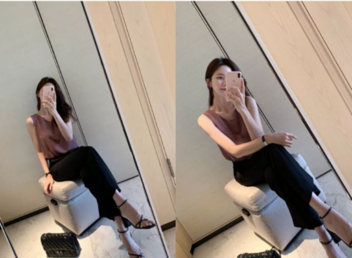 DORI韓國直郵東大門代購女裝新款時尚人氣推薦休閑吊帶背心OURR吊帶/背心