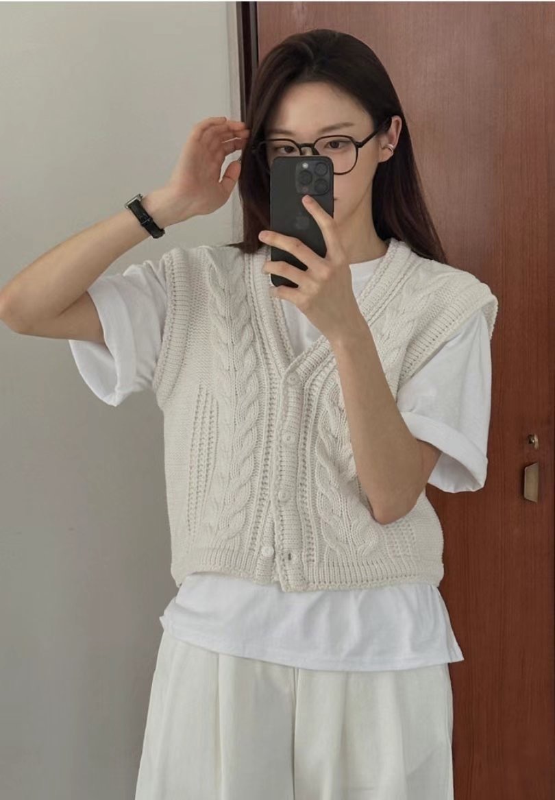 KNITPIA-니트피아-T韓國直郵東大門實拍女裝新款時尚馬甲KNITPIA-니트피아-T馬甲圖色1