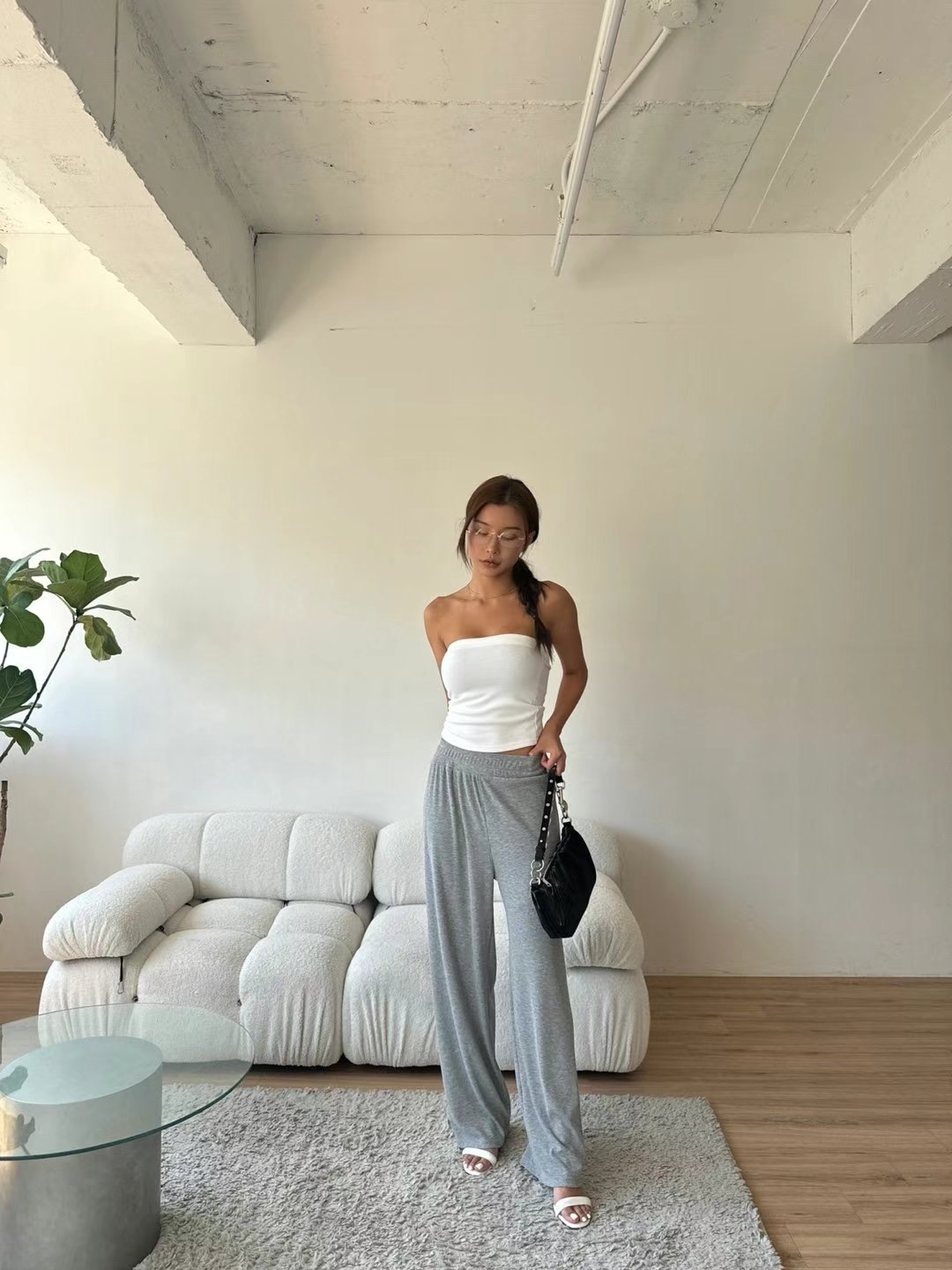 KEUNII直郵韓國代購女裝新款人氣24春夏推薦休閑真品休閑褲KEUNII休閑褲