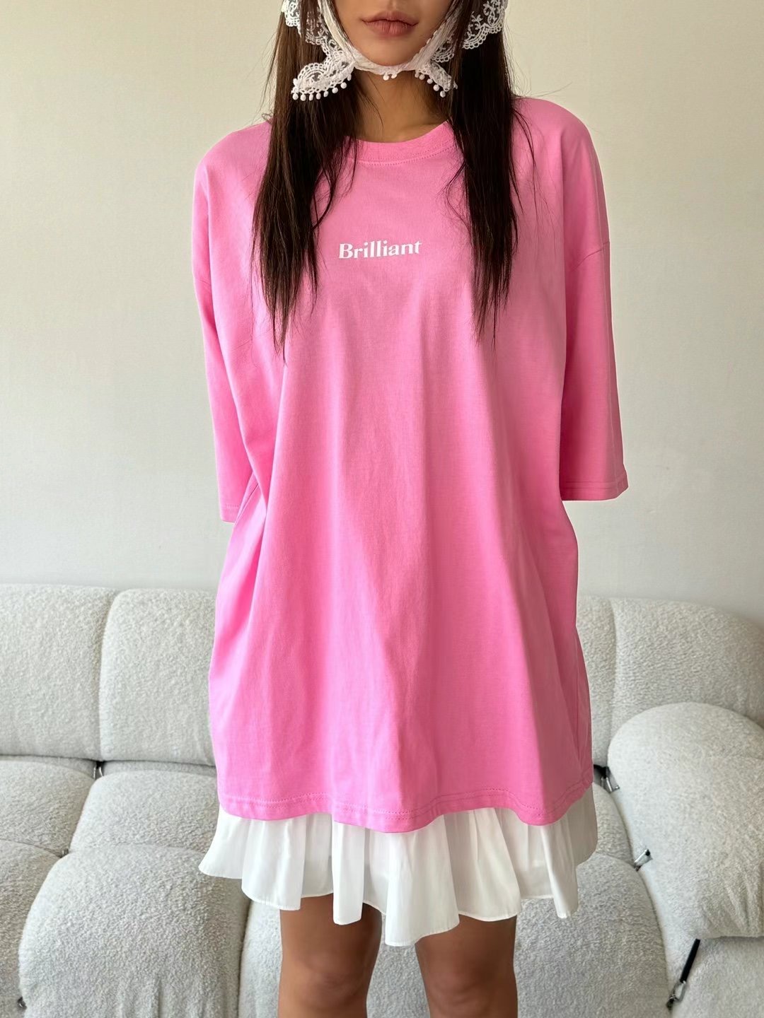 KEUNII直郵韓國代購女裝新品24春夏職業真品熱賣休閑時尚T恤KEUNIIT恤圖色1
