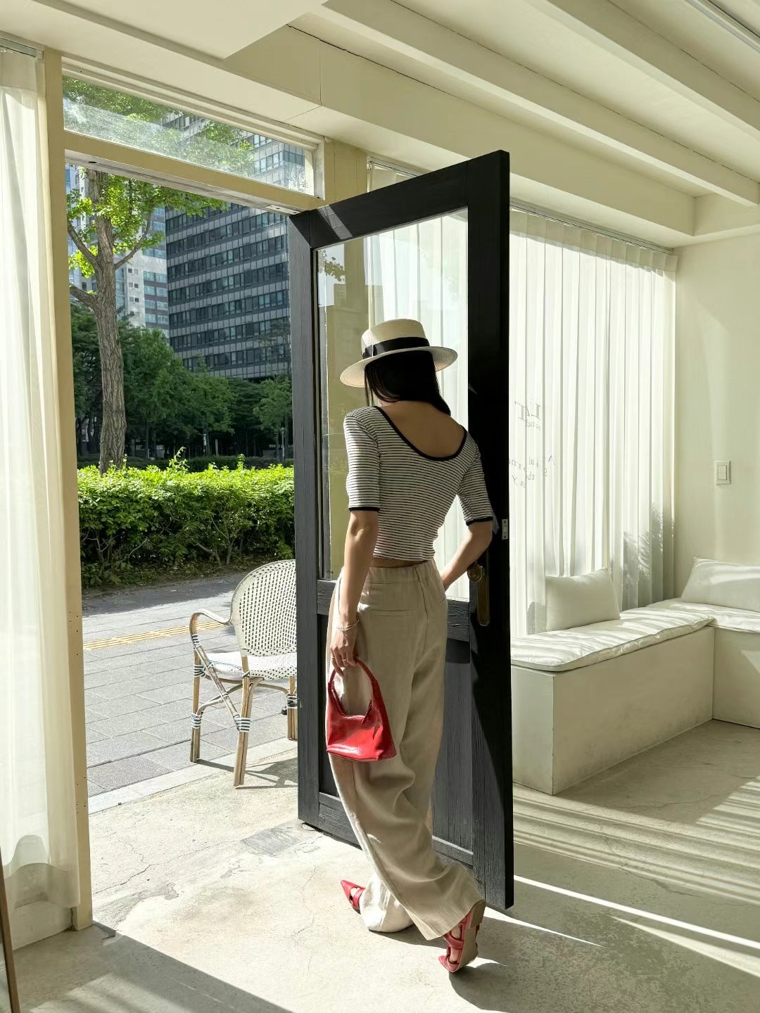 LOSTILE韓國直郵女裝新款時尚熱賣人氣推薦休閑職業T恤雙面THE ZOAT恤