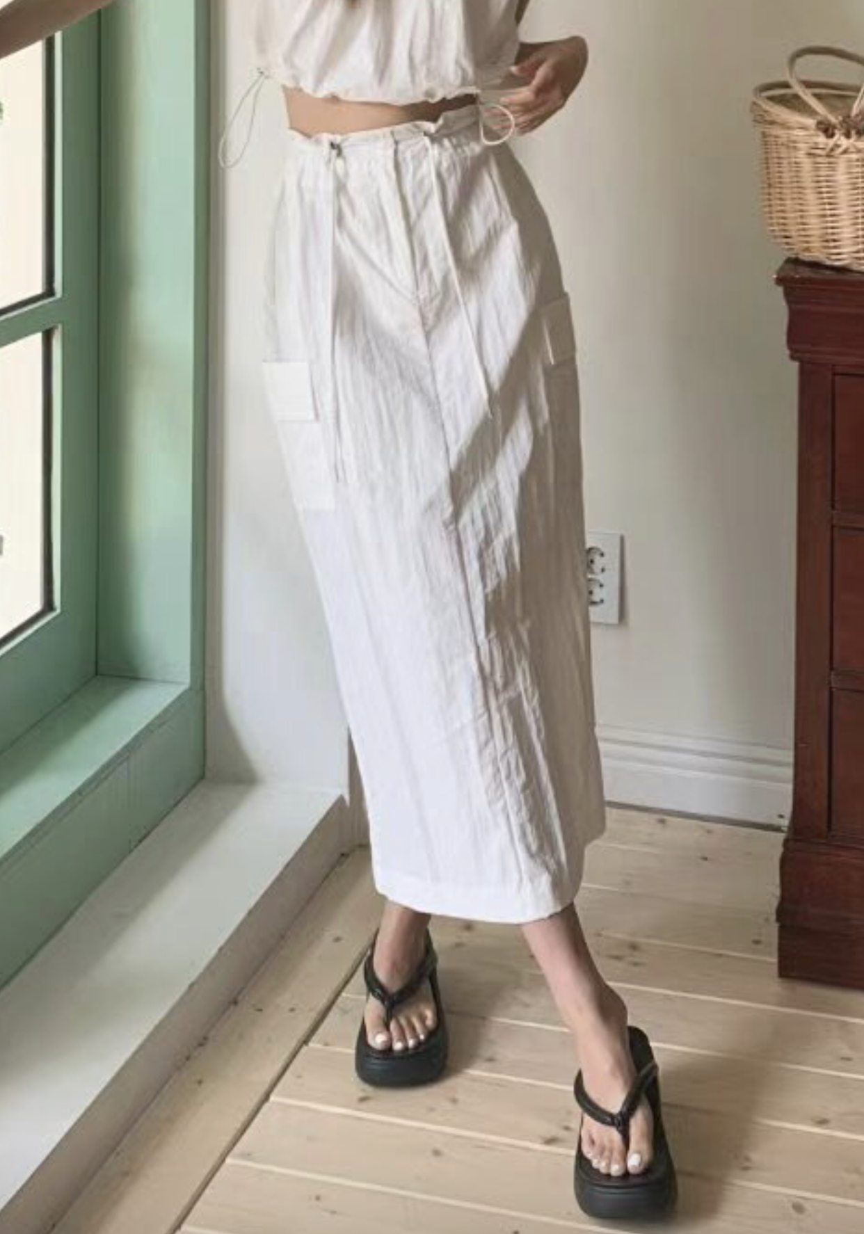 LOSTILE直郵韓國代購女裝新款真品職業熱賣推薦時尚長裙工裝THE ZOA長裙圖色2