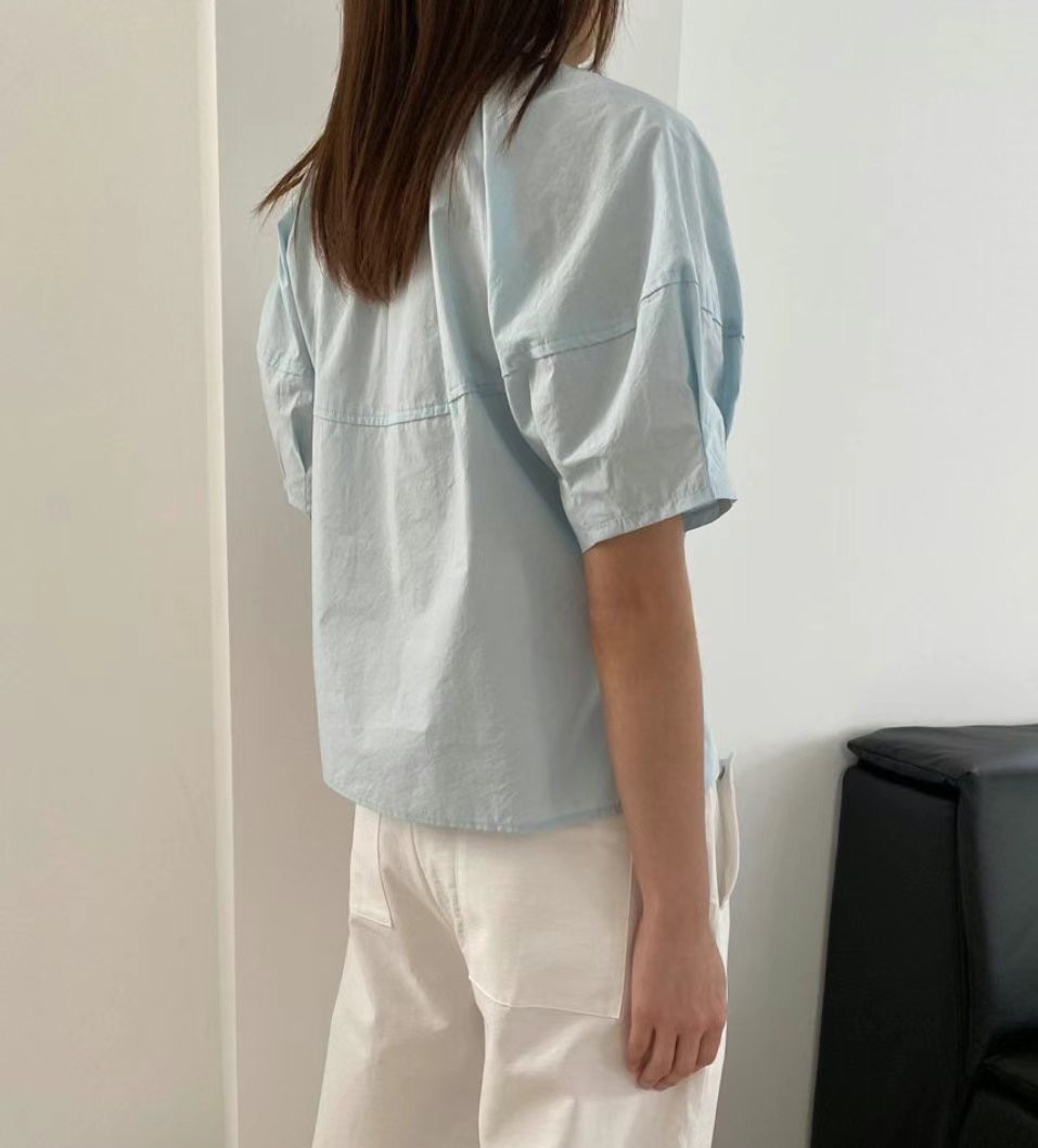 SALAD韓國直郵東大門代購女裝新款時尚人氣休閑24春夏襯衫蕾絲衫HAVE IT襯衫/蕾絲衫