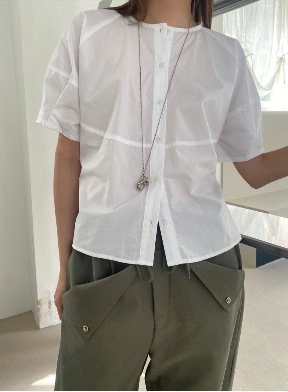 SALAD韓國直郵東大門代購女裝新款時尚人氣休閑24春夏襯衫蕾絲衫HAVE IT襯衫/蕾絲衫圖色2