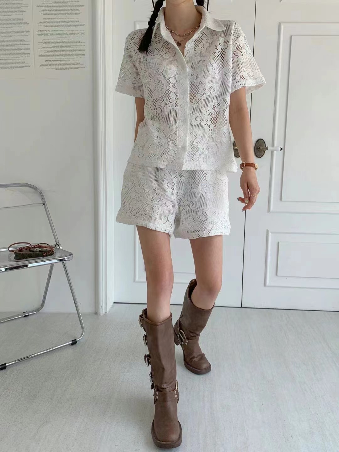 LEVEL韓國直郵東大門實拍女士新品推薦真品人氣時尚休閑短褲LEVEL短褲