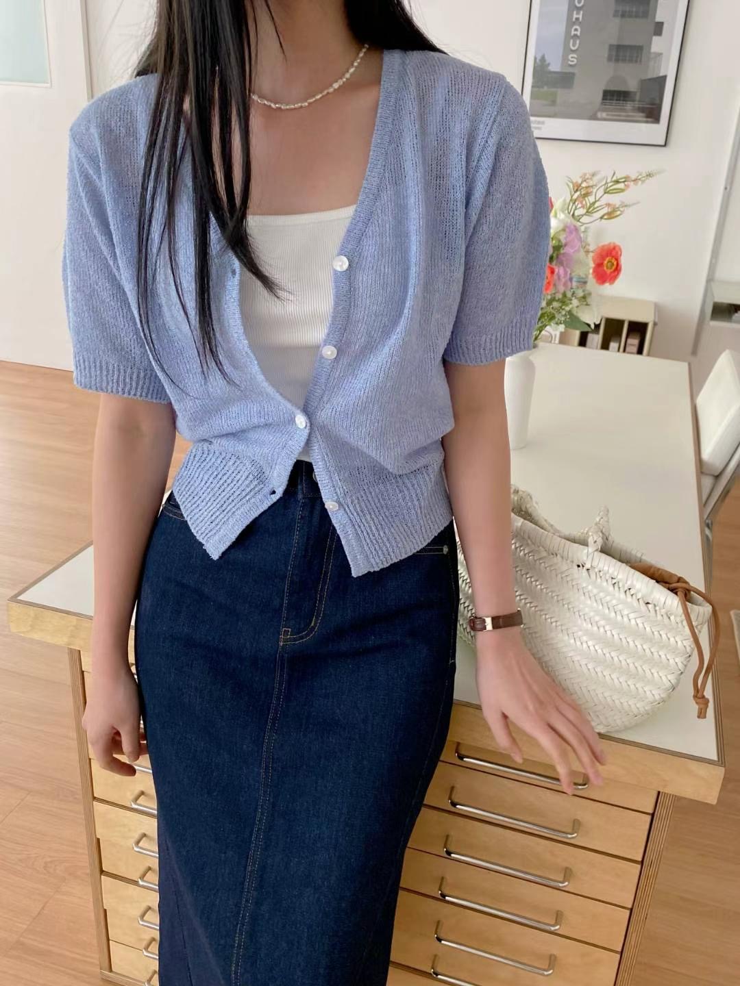 M.STORY韓國直郵東大門代購女裝新款24春夏推薦職業針織衫M.STORY針織衫圖色1