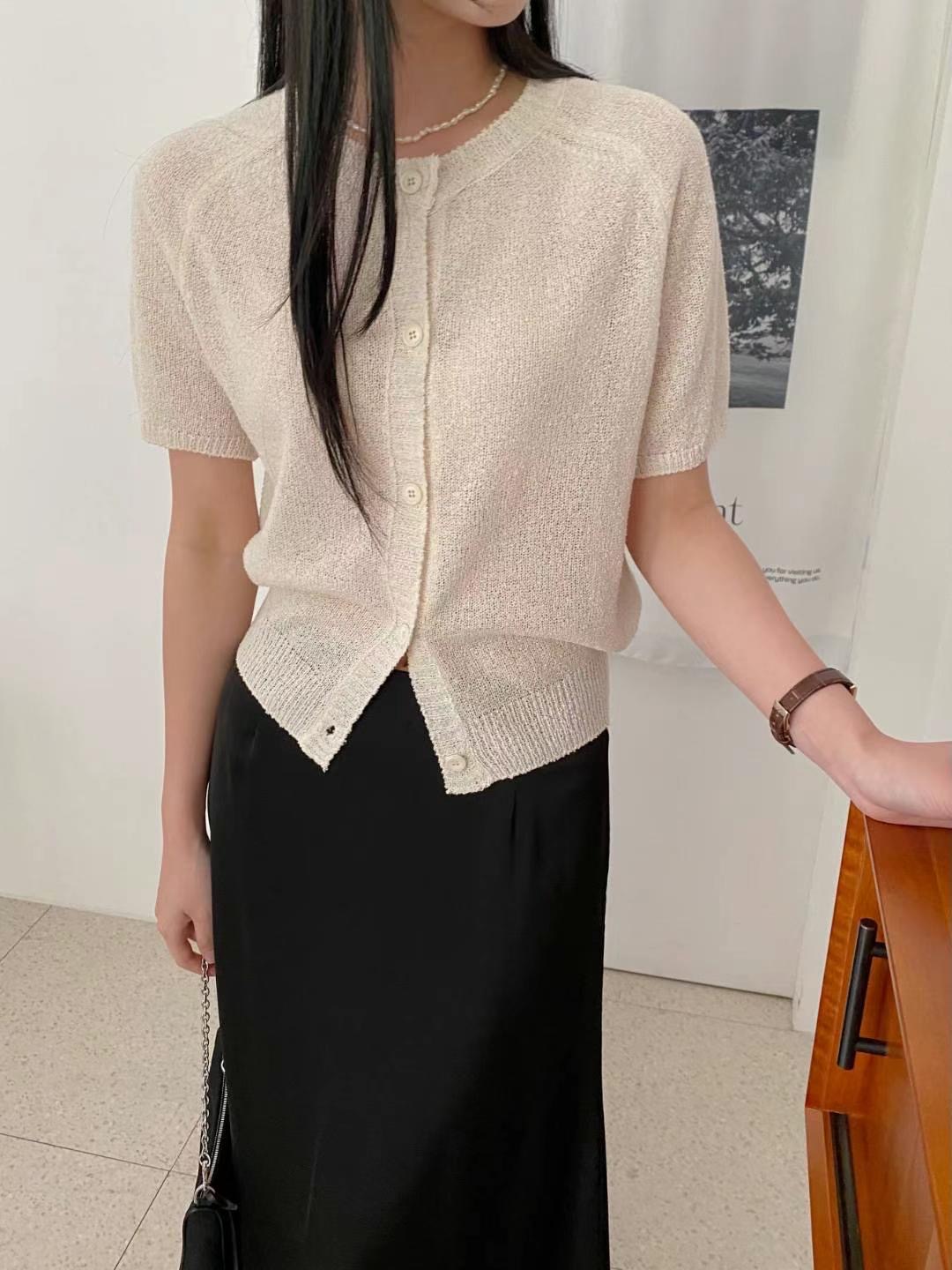 M.STORY韓國直郵東大門實拍女裝新品真品時尚熱賣針織衫亞麻M.STORY針織衫圖色3