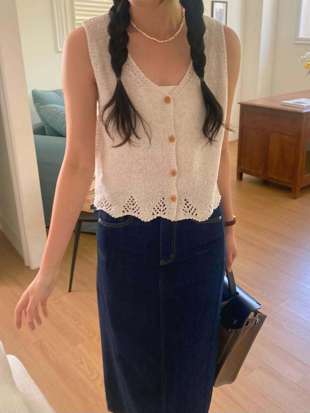 M.STORY韓國直郵東大門實拍女裝新品時尚真品熱賣馬甲蕾絲M.STORY馬甲圖色3