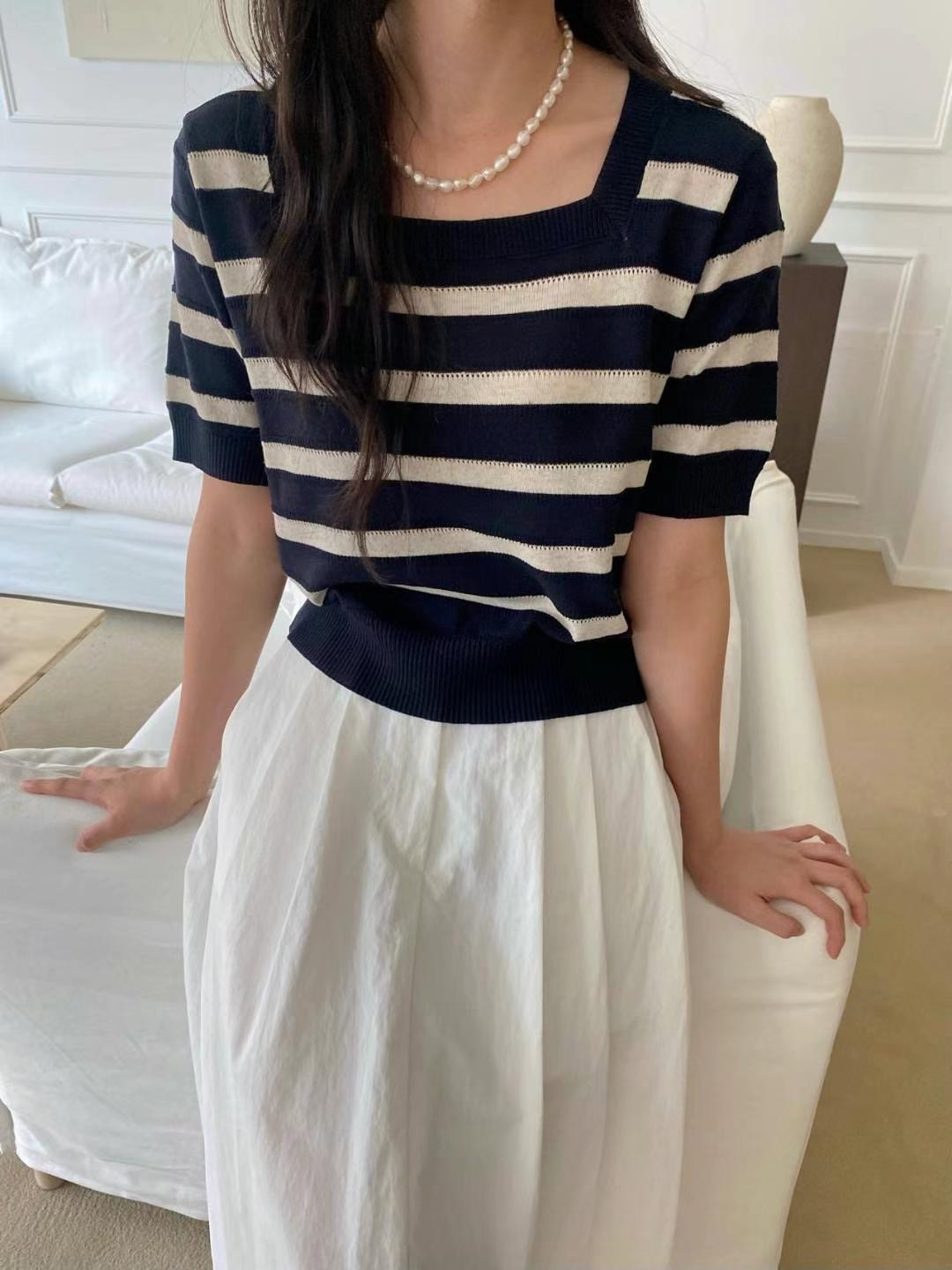 M.STORY韓國直郵東大門代購女裝新款休閑熱賣24春夏針織衫M.STORY針織衫